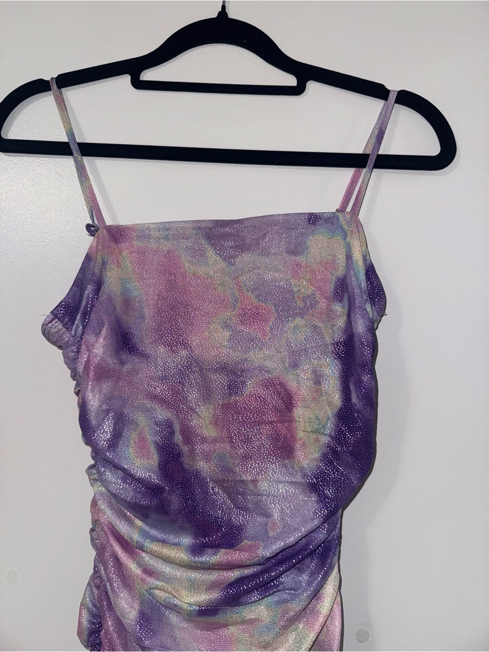 Iridescent Lavender Tie-Dye Slip Dress